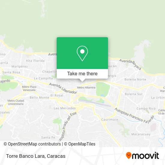 Mapa de Torre Banco Lara