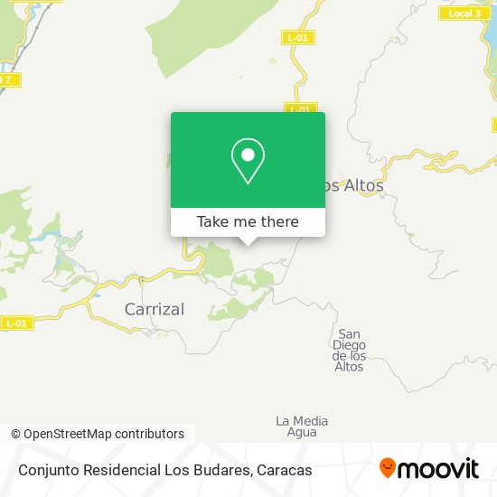 Mapa de Conjunto Residencial Los Budares