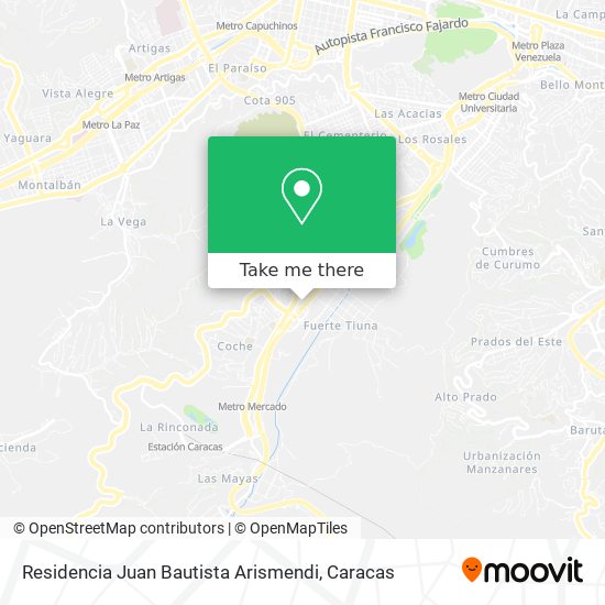 Mapa de Residencia Juan Bautista Arismendi