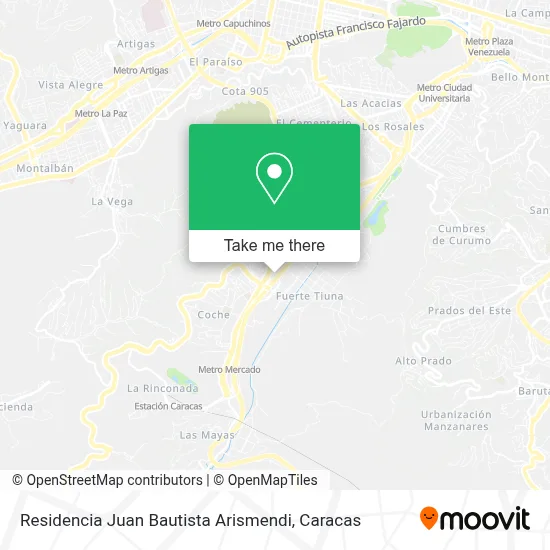 Mapa de Residencia Juan Bautista Arismendi