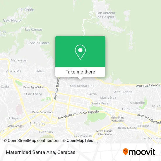 Mapa de Maternidad Santa Ana