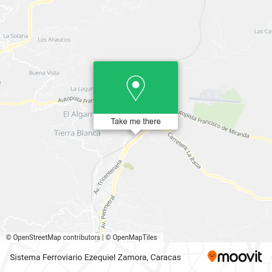 Mapa de Sistema Ferroviario Ezequiel Zamora