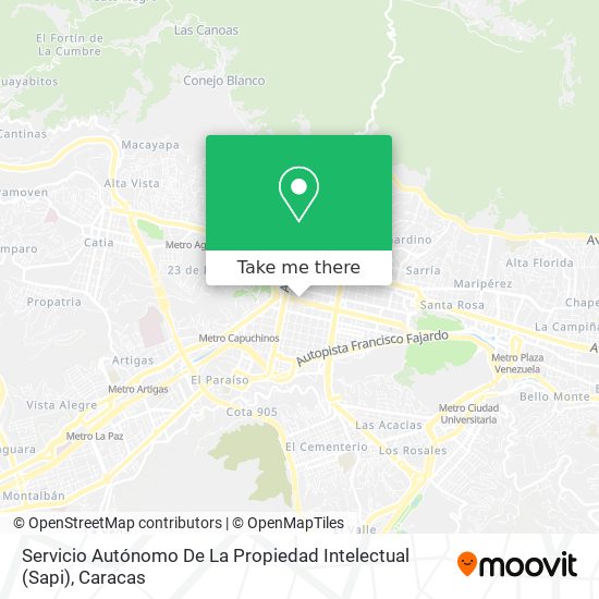 Servicio Autónomo De La Propiedad Intelectual (Sapi) map