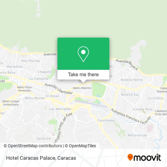 Hotel Caracas Palace map