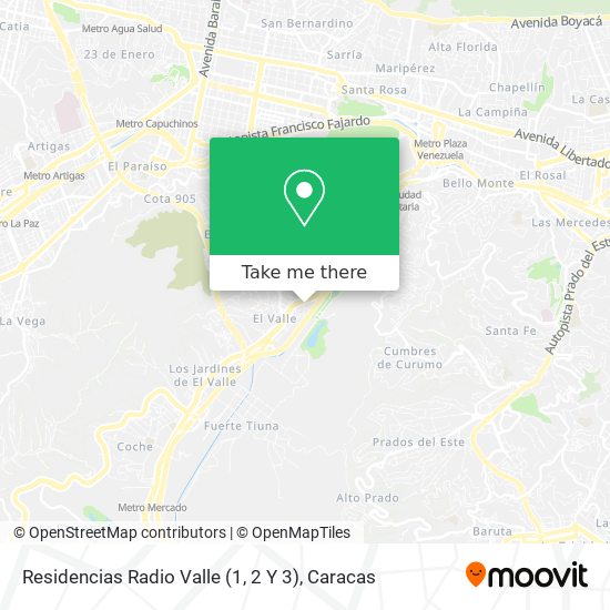 Mapa de Residencias Radio Valle (1, 2 Y 3)