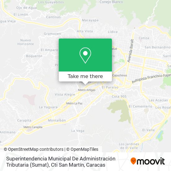 Superintendencia Municipal De Administración Tributaria (Sumat), Cti San Martín map