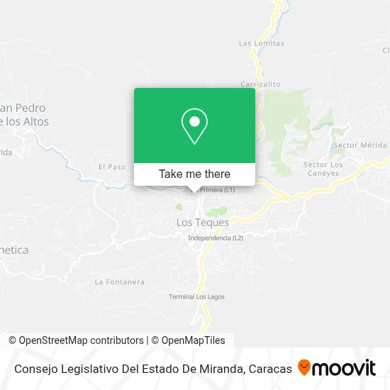 Mapa de Consejo Legislativo Del Estado De Miranda