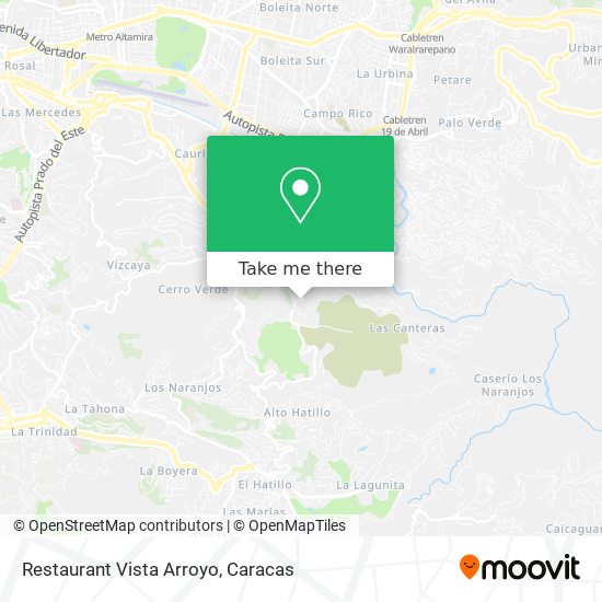 Restaurant Vista Arroyo map