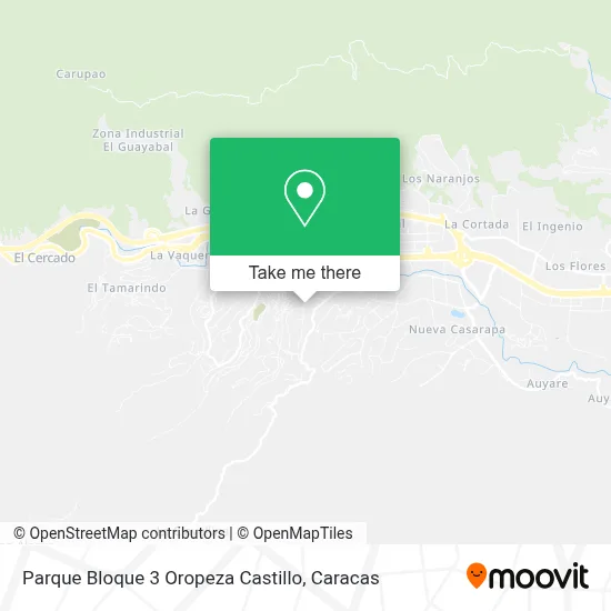 Mapa de Parque Bloque 3 Oropeza Castillo