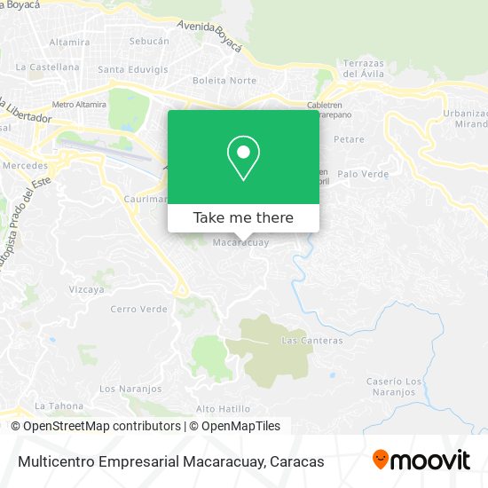 Multicentro Empresarial Macaracuay map