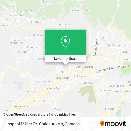Hospital Militar Dr. Carlos Arvelo map