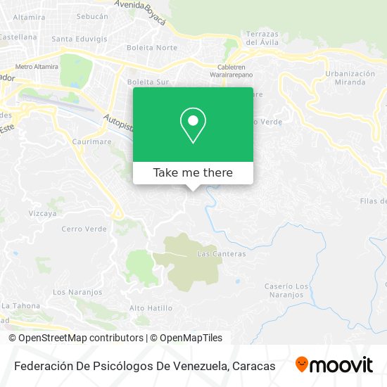 Federación De Psicólogos De Venezuela map