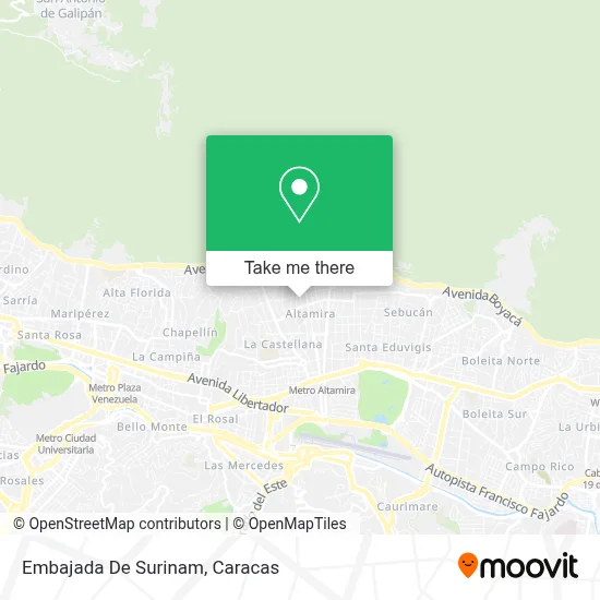 Embajada De Surinam map