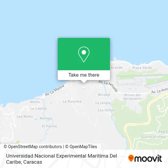 Mapa de Universidad Nacional Experimental Maritima Del Caribe