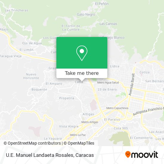 U.E. Manuel Landaeta Rosales map