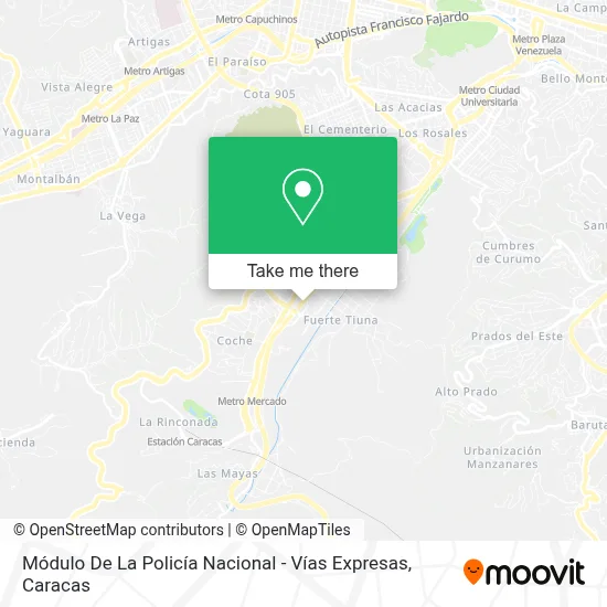 Módulo De La Policía Nacional - Vías Expresas map