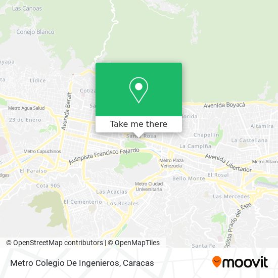 Metro Colegio De Ingenieros map