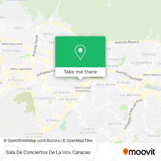 Mapa de Sala De Conciertos De La Ucv