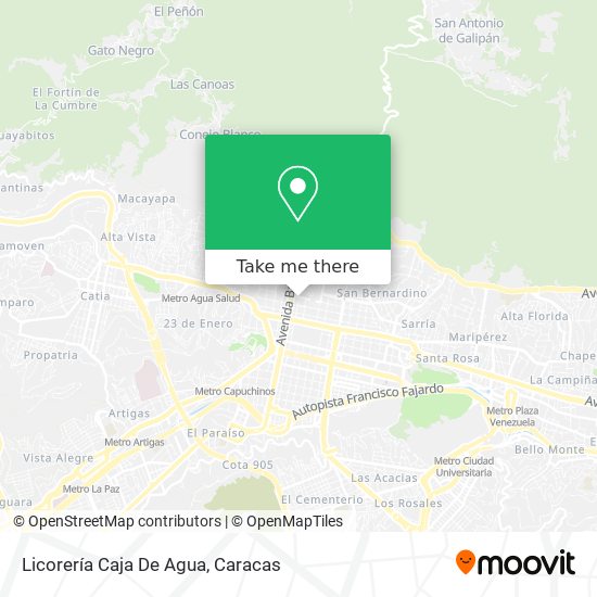 Licorería Caja De Agua map