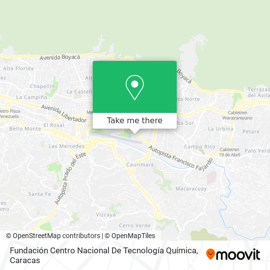 Mapa de Fundación Centro Nacional De Tecnología Química