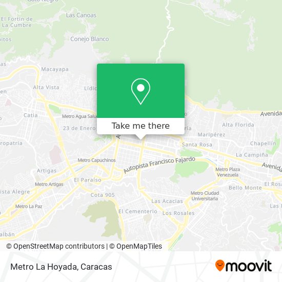 Metro La Hoyada map