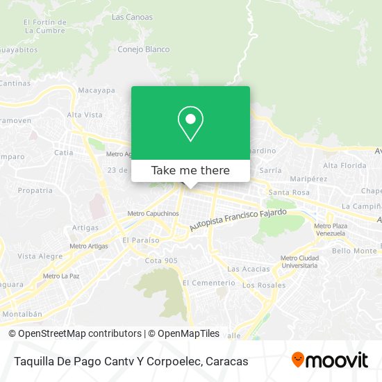 Taquilla De Pago Cantv Y Corpoelec map