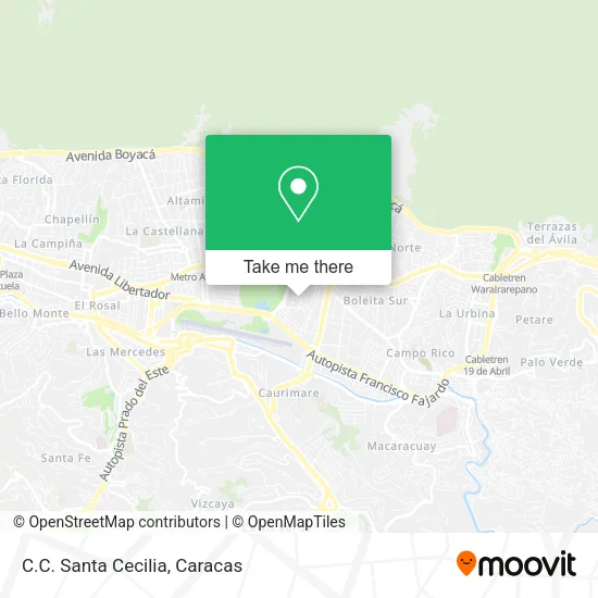 C.C. Santa Cecilia map