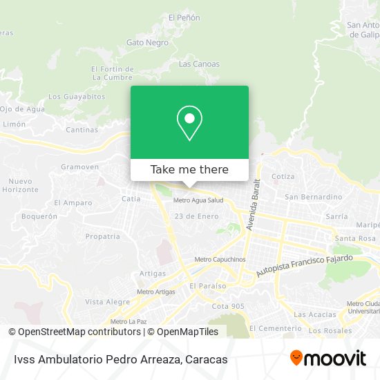 Ivss Ambulatorio Pedro Arreaza map