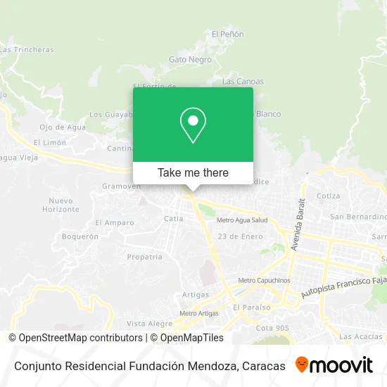Mapa de Conjunto Residencial Fundación Mendoza