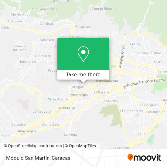 Módulo San Martín map