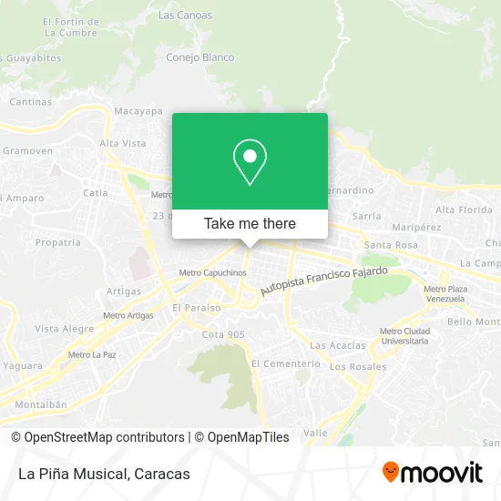 La Piña Musical map