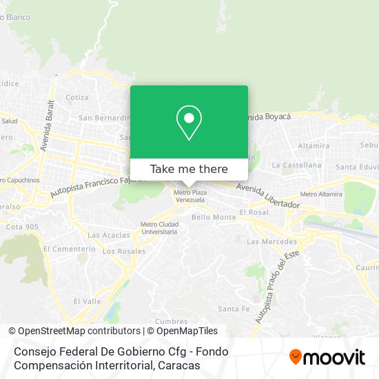 Consejo Federal De Gobierno Cfg - Fondo Compensación Interritorial map