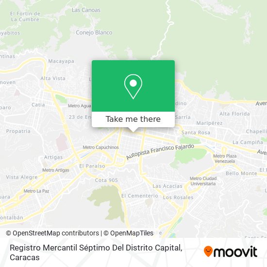 Mapa de Registro Mercantil Séptimo Del Distrito Capital