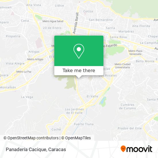 Mapa de Panadería Cacique