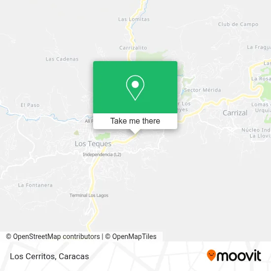 Los Cerritos map
