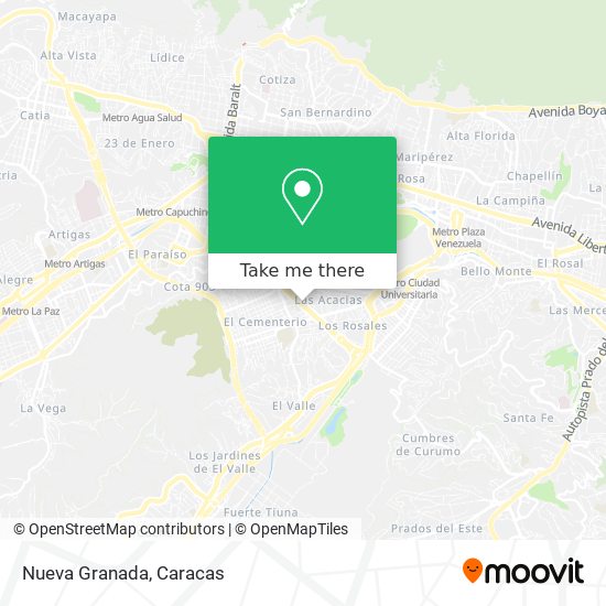 Nueva Granada map