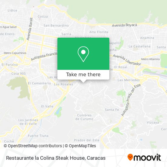Restaurante la Colina Steak House map