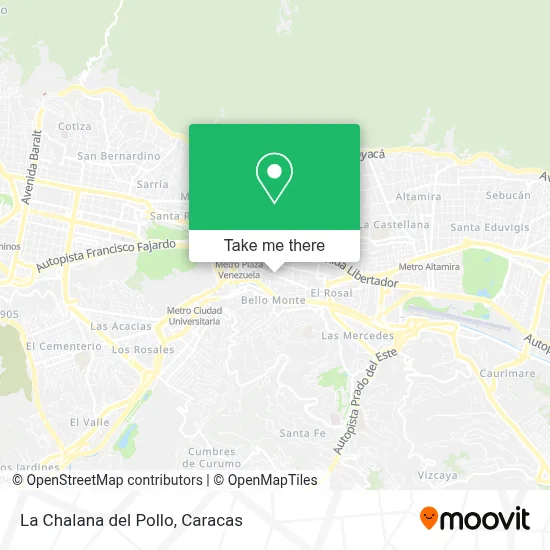 La Chalana del Pollo map