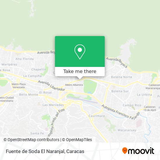 Mapa de Fuente de Soda El Naranjal