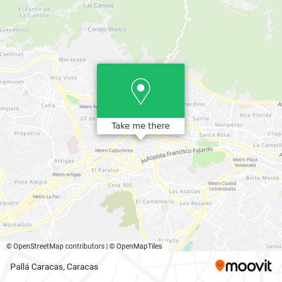 Pallá Caracas map