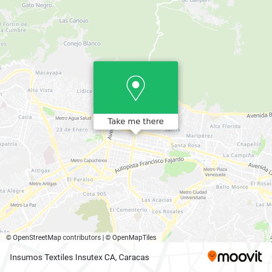Mapa de Insumos Textiles Insutex CA