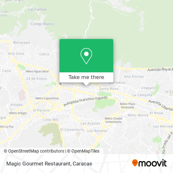 Mapa de Magic Gourmet Restaurant