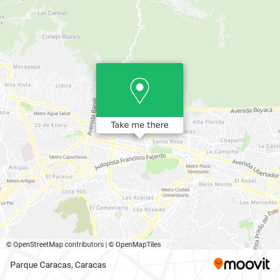 Parque Caracas map