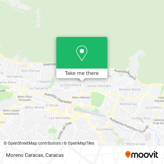 Mapa de Moreno Caracas