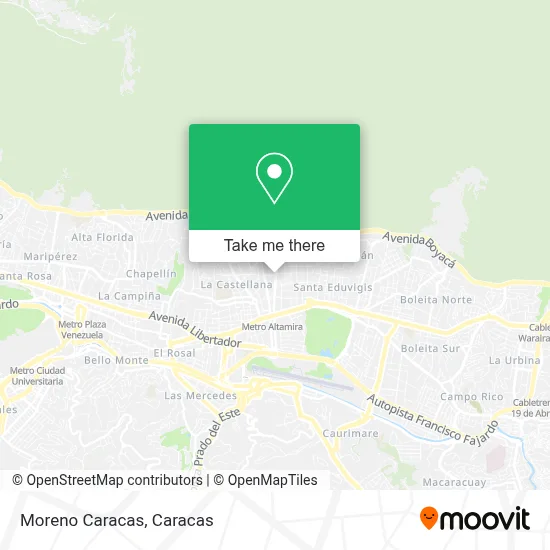 Moreno Caracas map