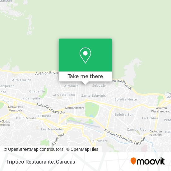 Tríptico Restaurante map