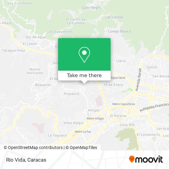Río Vida map