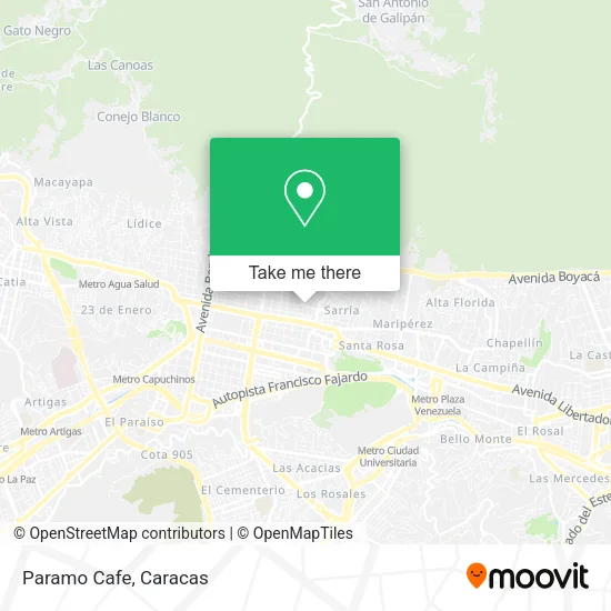 Mapa de Paramo Cafe
