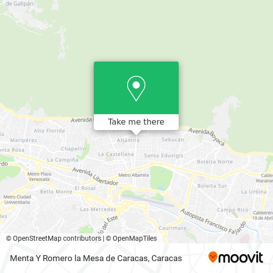 Menta Y Romero la Mesa de Caracas map