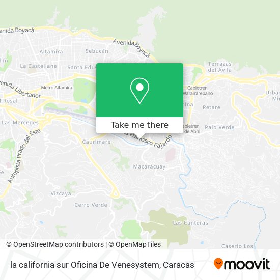 la california sur Oficina De Venesystem map